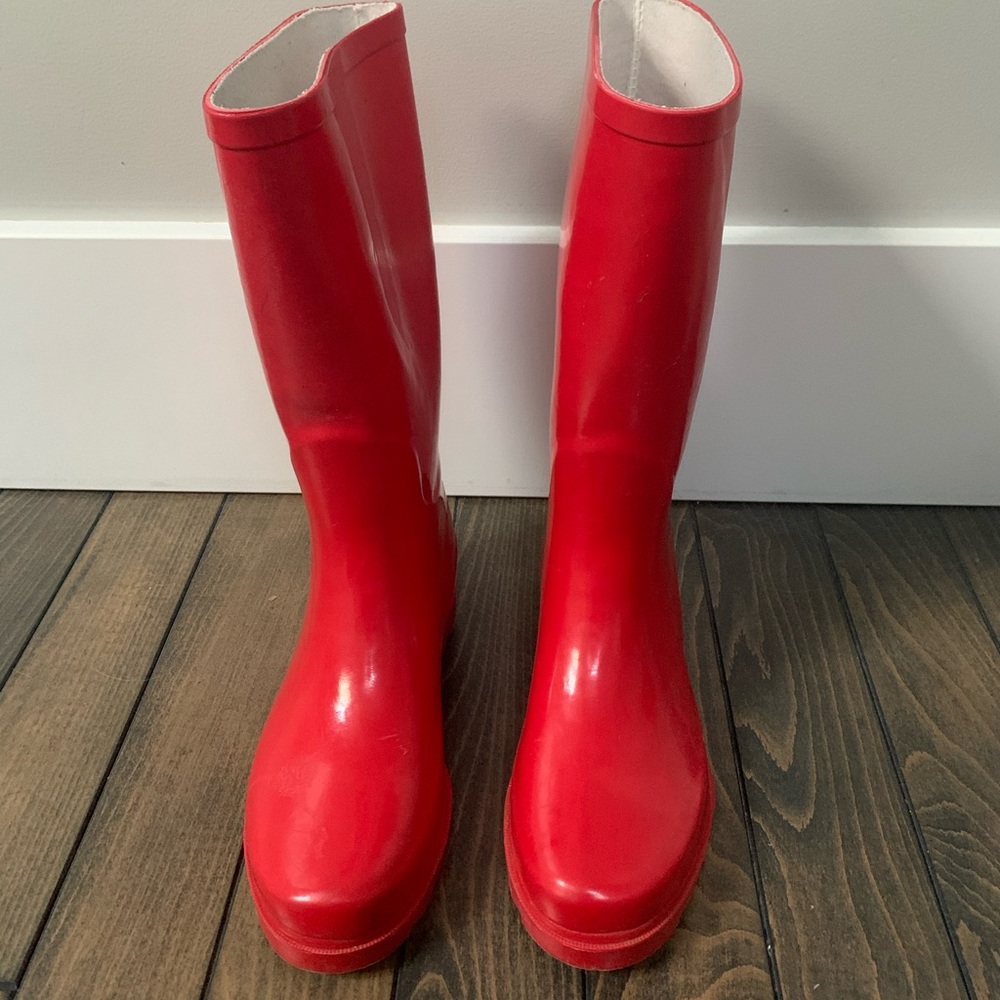 Red Rain Boots